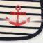 Japanese wholesale products high quality cute and new design reversible bibs for baby cute marine pattern