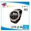 2016 factory price all intelligent 3g round X3 smart watch MTK 6572