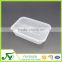 Disposable 500ml white plastic food container with lid