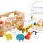 Wooden Kids Assembling Educational DIY Toys- Animal Beads Toys Bus