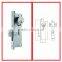 Sliding door lock for aluminum door