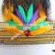 Yellow Color Headdress Native American Indian Headdress Cock Feather For Indian Headdress Halloween Products