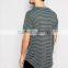 strips short sleeves O-collar men long casual t-shirt OEM service