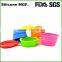 BPA free foldable Silicone collapsible pet travel bowl with holder for dog and cats
