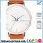 Casual lifestyle timepieces polished steel case japan movement italian tan leather band watch