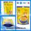 custom ziplock plastic bag clear window bottom gusset stand up zipper bag