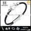 wholesale 316L steel magnetic bracelet leather stainless