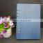 blue pu hardcover diary organizer with card holder