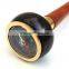 Brass & wooden ware designer black color compass handle walking stick wk1113