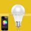 RBG+warm white 350LM bluetooth LED bulb with E27 B22 base distributors Canada