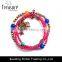 Chinese style rhinestone multicolor beads bracelet bangle jewelry for girls in 2016