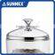 Sunnex Professional Modern Designed Polycarbonate Chamger Half Moon Bay Shape Triple 3 LTR/3.18 U.S.Qt Cereal Food Dispener