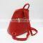 Newest design fashionable red litchi pattern genuine leather backpack for lady