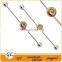 BA01073 lollipop logo fashion industrial barbell earrings , cool industrial body piercing