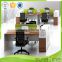 Melamine teak wood modern furniture 2/4/6 person workstation combination
