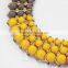 Yellow nice decorative bead boots buckle ball pearl chain Brightness F1-80007