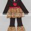 Leopard Pattern Plus Size Fat Girl Boutique Dress Latest Winter Clothes Baby Fall Clothing for Girl Ruffle Dress