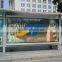 Custom bus stop shelter billboard