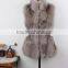 russian style women silver fox fur vest /wholesale and retail