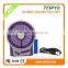 CE&ROHS strong wind quiet private mould battery and DC plug mini USB fan