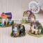 Customized high quality christmas village houses resin figurine