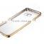 Clear Hard Back TPU gold electroplating Bumper Case Cover For Samsung S7 & S7 Edge