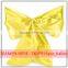 Yellow satin Chair Cover Sash Bow Wedding Anniversary Banquet decore