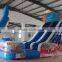 attractive and durable shark inflatable water slide with two pools