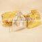 High quality custom size gold and silver drawstring gift bag for christmas, wedding, jewelry