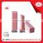 Empty square pink color lipstick tube container for cosmetic use
