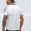 China Mens New Design Custom White Bamboo Logo Black O Neck Printed t-shirts 80% cotton 20% polyester
