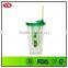 16 oz reusable double wall Plastic Fruit Infuser Water tumbler