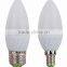Aluminum heat sink e27/b22/e14 led candle lighting 3w led candle lamp e14 dimmable