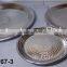 Aluminium Metal Fruit Plate Round Mirror Polish