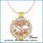Europe American women fashion coin crystal tree of filie pendant necklace elegant grade quality jewellry