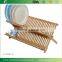 BH002/Bamboo Scissor Style Folding Dish Rack Plate Flatware Holder Set