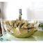 Golden Glazing Ceramic Basin For Bathroom DW030A