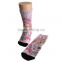 Quality cotton 360 degree seamless children digital print socks, sublimation socks, wholesale custom print socks