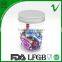 PET biodegradable 250ml clear round plastic bottles for candy
