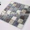 SMP19 Broken Crystal Glass Mosaic With Special Flower Picuture Mosaic Bathroom Tile Design