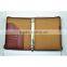 Custom A4 size leather book cover with zipper closure