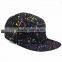 Wholesale 5 Panel Camp Cap And Hat ,Galaxy 5 Panel Caps And Hats, Black 5 Panel Cap Camp Hat Plain Strap Back Caps