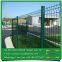 Ornamental powder coated grey 3D curved wire mesh fence with peach post