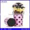 Professional 12pcs synthetic hair cosmetic brush sets with PU leather case holder