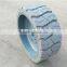 2016 new style deep groove tread solid tire with rims 15x5 with factory price