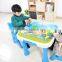 Cartoon kids writing table and chair set plastic preschool children study table