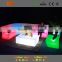 Outdoor plastic led bar table bright led table Outdoor plastic table