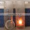 250ml 8oz frosted glass candle holder glass candle jar with metal lid