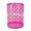 2016 Fancy Round Shape Wire Mesh Pink Trash Can