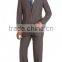 Brown And Blue Pinstriped Wool Three Piece Suit (SHT1108)
